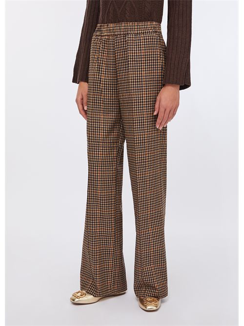 Pantaloni flare a quadretti LIU JO | MF5349T4335/P9002